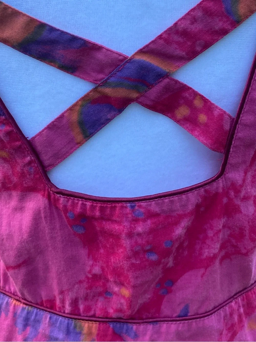 Free People Pink Floral V-Neck Mini Dress